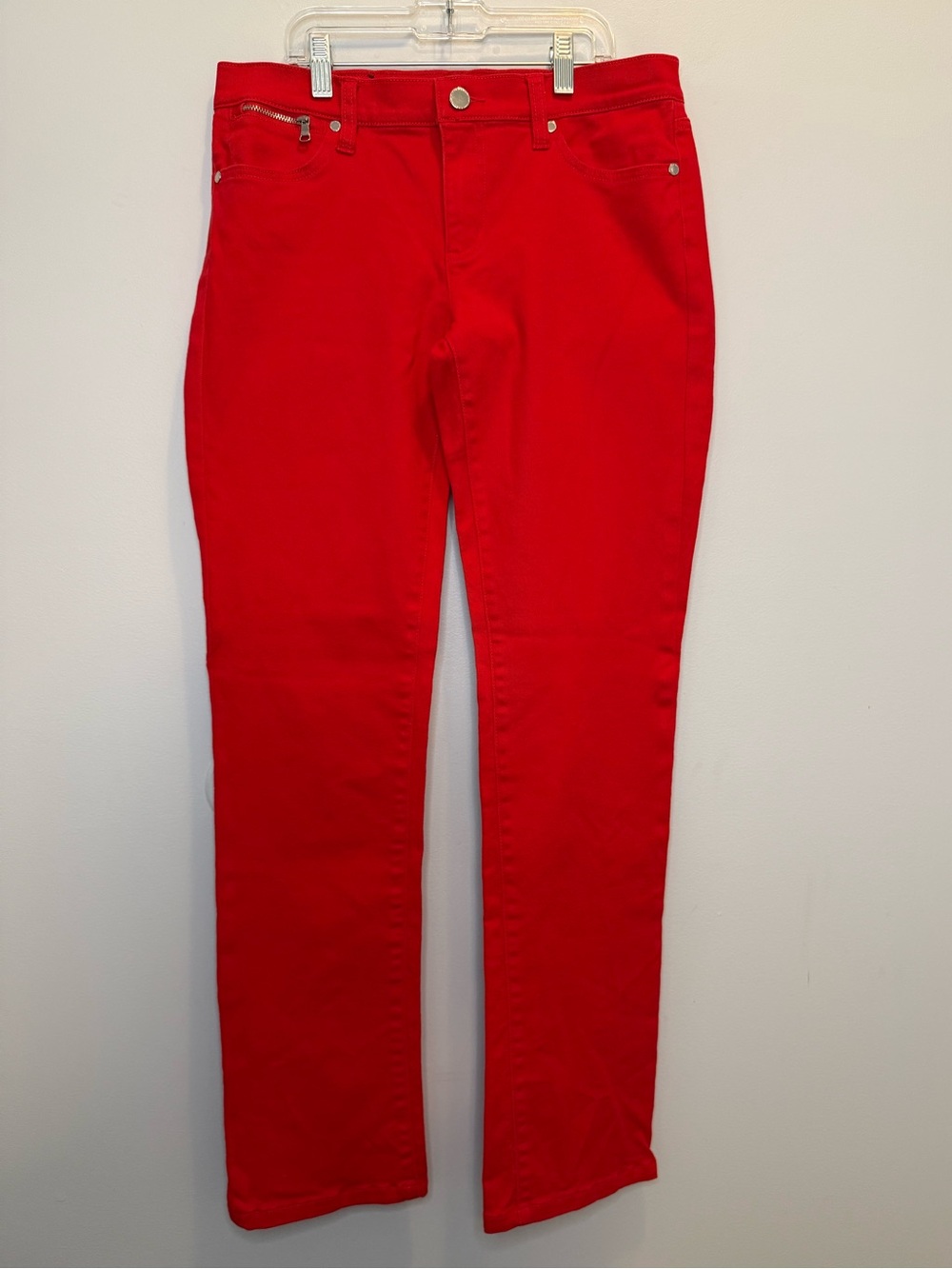 Lauren Ralph Lauren True Cherry Red Modern Straight Leg Jeans Size 6 Holiday